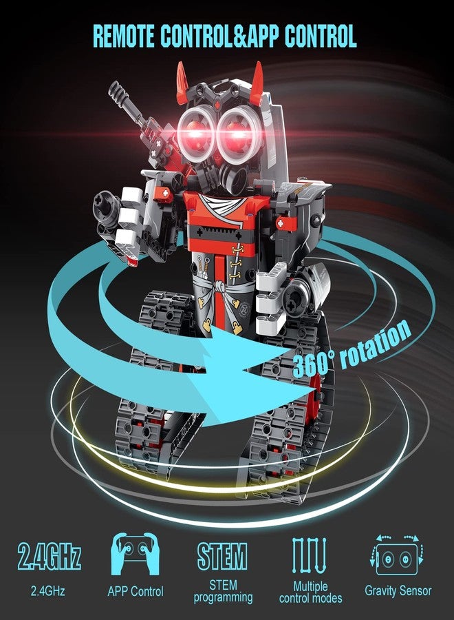 VINTOP 3-in-1 STEM Remote & APP Controlled Coding Robot Building Kit for Boys 6-12, 419 Pcs RC Robot/Tank/Car Educational Building Blocks Toy, Science Learning & Engineering Gift for Kids - Image 4